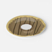 Donut Papier Borden Bruine Chocolade Donut Party Papieren Bordje (Gekanteld)