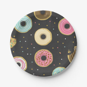 Donut Papier Borden Roze Verjaardagsdouche Doughnu Papieren Bordje