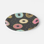 Donut Papier Borden Roze Verjaardagsdouche Doughnu Papieren Bordje (Gekanteld)