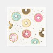 Donut papier servet roze donut zoete verjaardag (Voorkant)