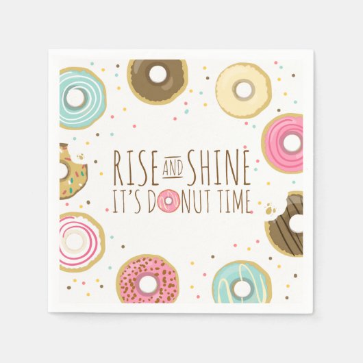 Donut papier servet roze donut zoete verjaardag (Voorkant)