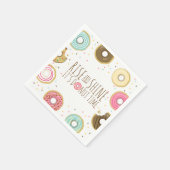 Donut papier servet roze donut zoete verjaardag (Hoek)