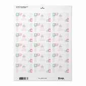 Donut Party Adresetiketten Donut & Eenhoorn Etiket (Full Sheet)