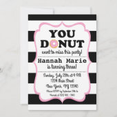 Donut Party Birthday Uitnodiging (Voorkant)