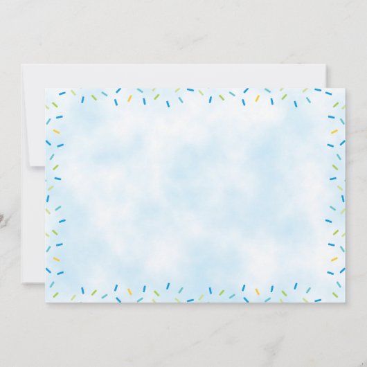 Donut Party Boy First Birthday Kaart (Achterkant)