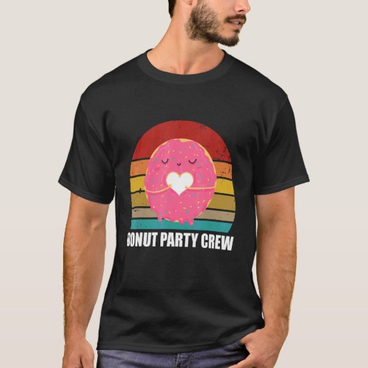 Donut Party Crew Cool Doughnut for Men Women R T-shirt (Voorkant)