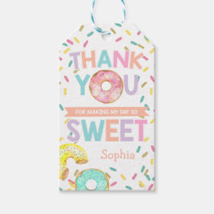 Donut Party Dank je Label Gift Label Sweet Cadeaulabel