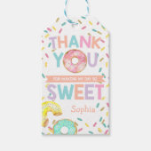 Donut Party Dank u Label Gift Label Sweet Cadeaulabel (Voorkant)