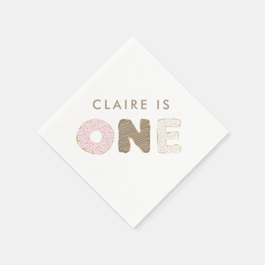 Donut Party Eerste Verjaardag Party Decor Servet (Hoek)