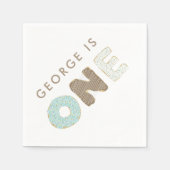 Donut Party Eerste Verjaardag Party Decor Servetten (Voorkant)