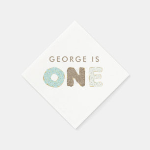 Donut Party Eerste Verjaardag Party Decor Servetten