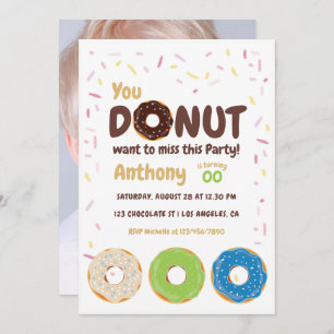 Donut Party fotouitnodiging Kaart