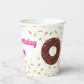 Donut Party gepersonaliseerd Papieren Bekers (Achterkant)