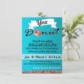 Donut Party Invitation, Donut Birthday Uitnodiging (Staand voorkant)