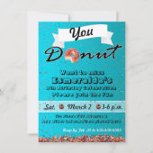 Donut Party Invitation, Donut Birthday Uitnodiging (Voorkant)