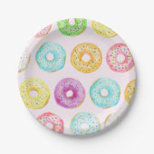 Donut Party Papier Borden Papieren Bordje (Voorkant)