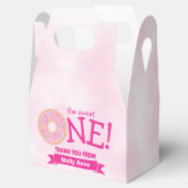 Donut Party Rainbow Sprinkles Girl Eerste verjaard Bedankdoosjes (Geopend)