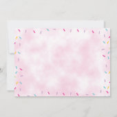 Donut Party Rainbow Sprinkles Girl Eerste verjaard Kaart (Achterkant)