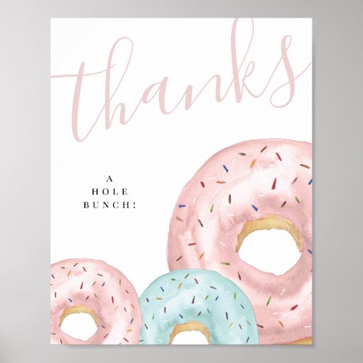 DONUT PARTY SIGN POSTER (Voorkant)