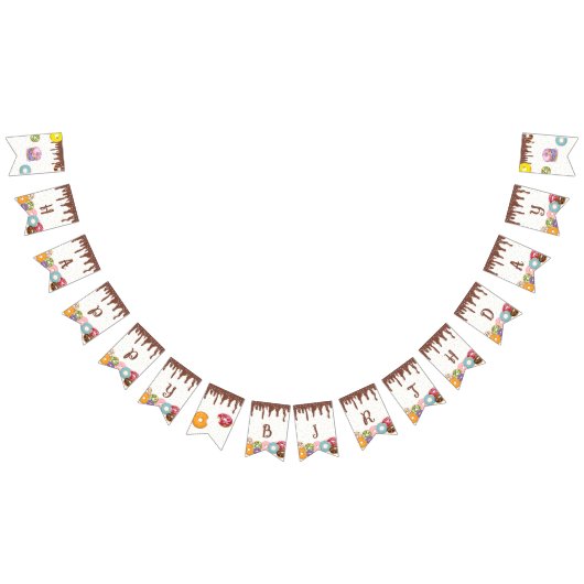 Donut Party Verjaardagsfeestje Banner (Alle)