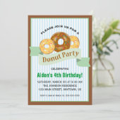 Donut Party voor de verjaardag van het kind Kaart (Staand voorkant)