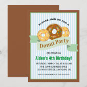 Donut Party voor de verjaardag van het kind Kaart (Voorkant / Achterkant)