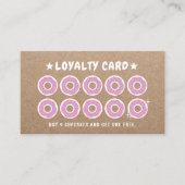 Donut Pastry Bakery Kraft Loyalty Reward (Voorkant)