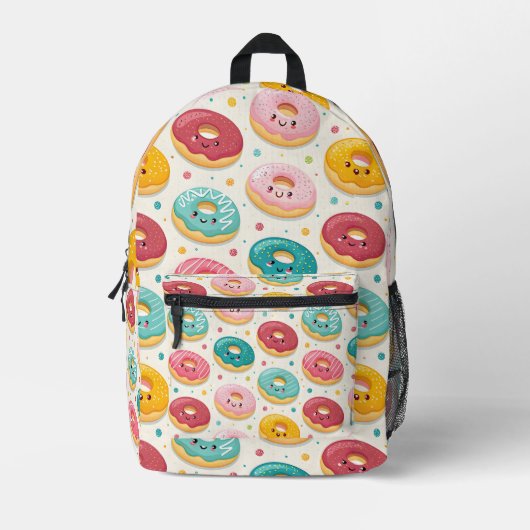 Donut Patroon Bedrukte Rugzak (Voorkant)