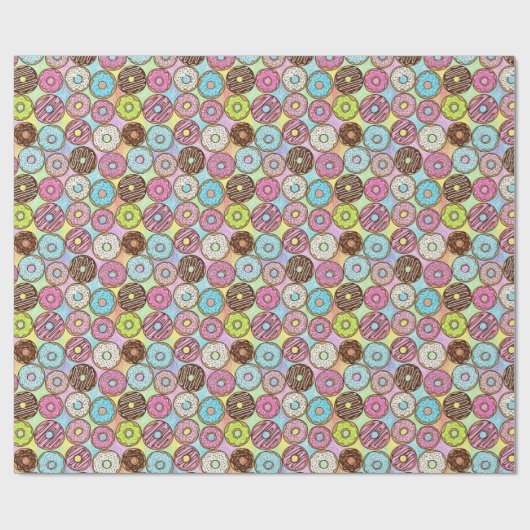 donut patroon cadeaupapier (Vlak)