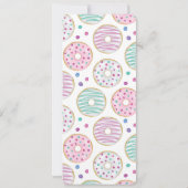 Donut Patroon Cute Kleurrijk Menu Kaart (Achterkant)