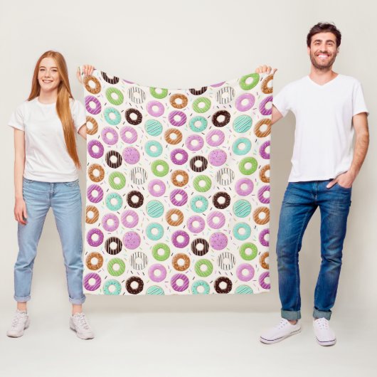 Donut patroon fleece dekens (In situ)