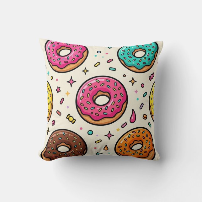 Donut Patroon Kussen (Voorkant)