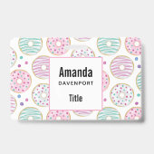 Donut Patroon Mooie Kleuren Badge (Achterkant)