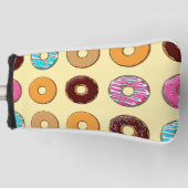 Donut Patroon op Geel Golfheadcover (Voorkant)