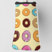Donut Patroon op Geel Golfheadcover (Draai 90)