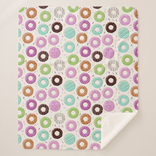 Donut Patroondekens Sherpa Deken (Voorkant)
