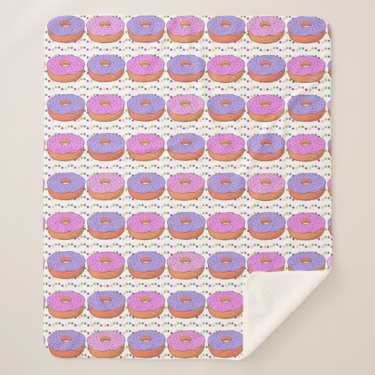 Donut Patroondekens Sherpa Deken (Voorkant)