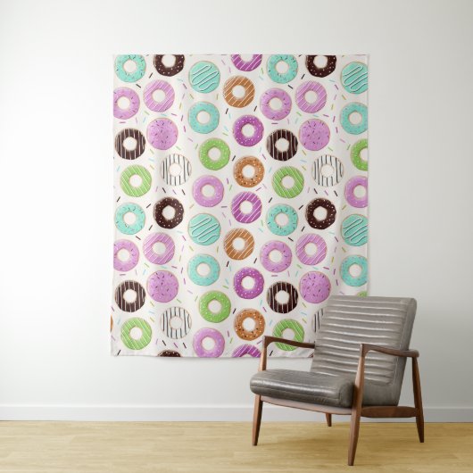 Donut Patroontapisserieën Wandkleed (In situ)