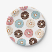 Donut Pattern Birthday Paper Borden Papieren Bordje (Voorkant)