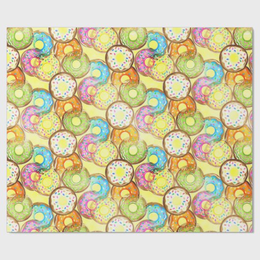 Donut Pattern Cadeaupapier (Vlak)