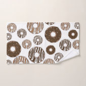 Donut Pattern, Chocolate Donuts, Karamel Donuts Bad Handdoek (Handdoek)