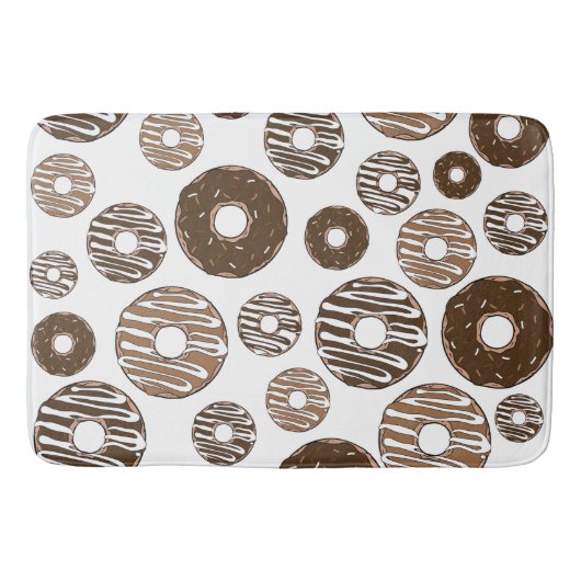 Donut Pattern, Chocolate Donuts, Karamel Donuts Badmat (Voorkant)