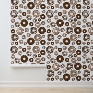 Donut Pattern, Chocolate Donuts, Karamel Donuts Behang