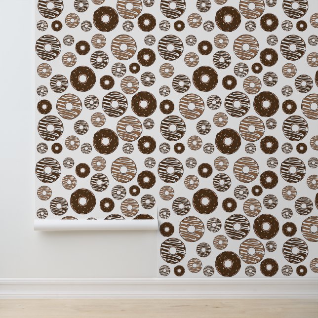 Donut Pattern, Chocolate Donuts, Karamel Donuts Behang (Applicatie)