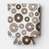 Donut Pattern, Chocolate Donuts, Karamel Donuts Blikjeskoeler (Voorkant)