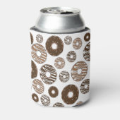 Donut Pattern, Chocolate Donuts, Karamel Donuts Blikjeskoeler (Blikje Achterkant)