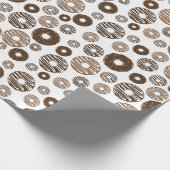 Donut Pattern, Chocolate Donuts, Karamel Donuts Cadeaupapier (Hoek)