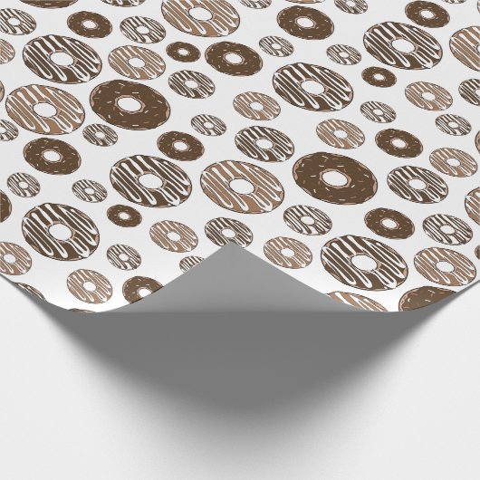Donut Pattern, Chocolate Donuts, Karamel Donuts Cadeaupapier (Hoek)