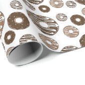 Donut Pattern, Chocolate Donuts, Karamel Donuts Cadeaupapier (Rol Hoek)