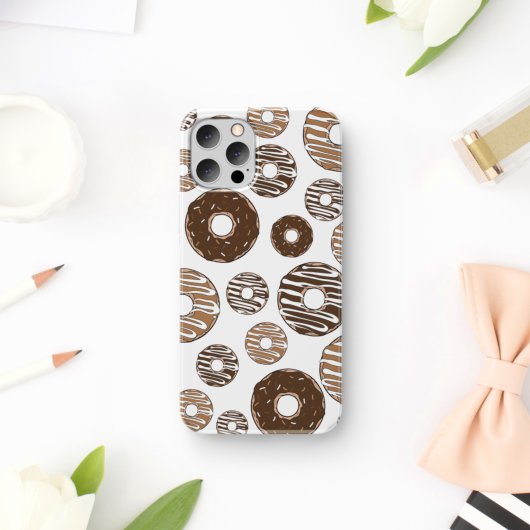 Donut Pattern, Chocolate Donuts, Karamel Donuts Case-Mate iPhone Case